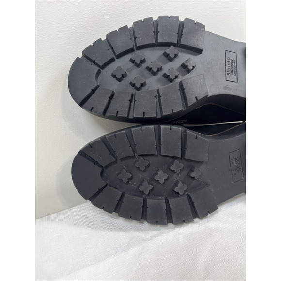 Blondo Dulce Womens 8.5M Waterproof Loafers Black Leather Chunky Platform Y2K - Picture 11 of 16